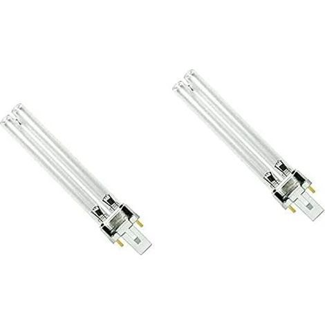 Pack of 2 UVC 11W G23 2-Pin Base Bulbs for Pond Filter Clarifier Water Aquarium Purification System (1/2)