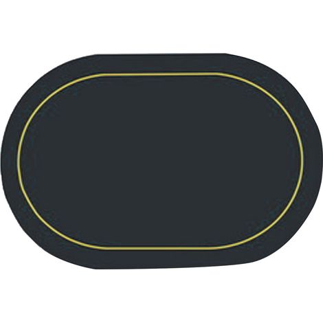 2 Pièces Tapis de Table Ovale Cuir Antidérapant Mat Isolement Huile Preuve Nappe Restaurant Maison Hôtel Coussin Plat Noir (1/5)