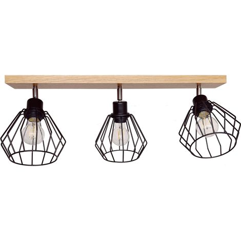 Suspension réglable DIANA en bois de chêne, style élégant, 3 diamants (1/5)