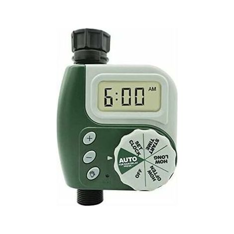 Programmateur d'Arrosage - LARGEIGHT - Minuterie Automatique - Affichage LED - Couleur Verte - Jardin (1/4)