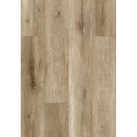 Mexen Long Creek échantillon de panneau vinyle 1240 x 182 mm SPC 6,5 mm, sous-couche IXPE 1,5 mm, 4 V-Joint, Chêne - F1050-S (1/5)
