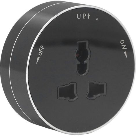 Prise ronde étanche moderne avec voyant lumineux, 250V 13A, facile à démonter (1/5)