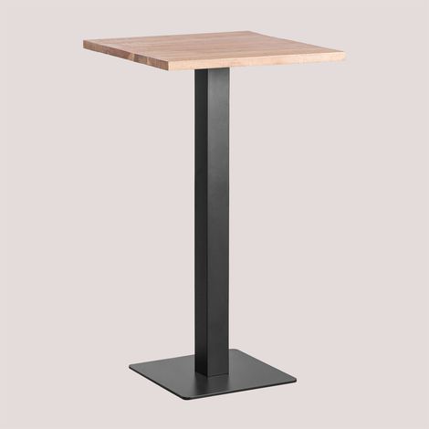 Mesa alta de bar cuadrada en madera de acacia Ristretto SKLUM             