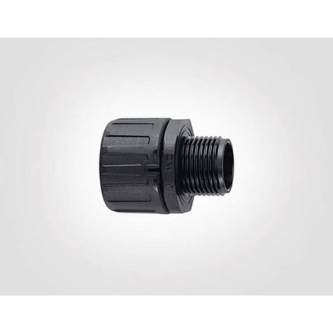 HellermannTyton 166-21026 HG25-S-M25-PA66-BK Raccordo a vite del tubo flessibile Nero M25 Piatto 1 pz.