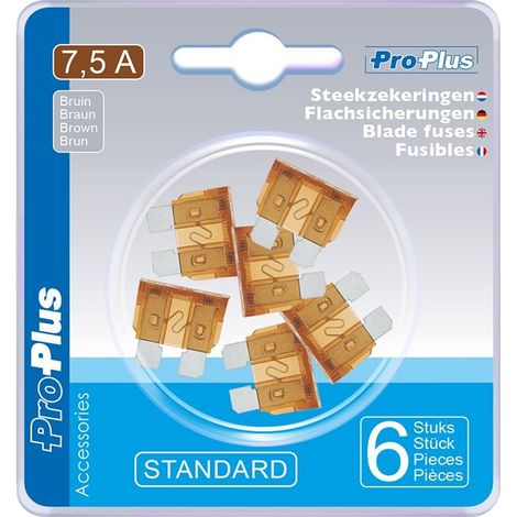 Fusibili lamellari standard 75A marroni 6 pezzi in blister