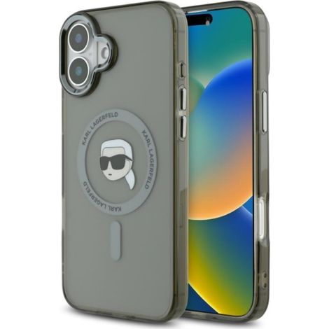 Karl Lagerfeld IML Metal Karl Head MagSafe - iPhone 16 Plus Hülle (Schwarz) (1/5)