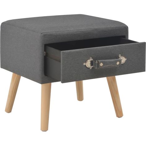 Maison Exclusive - Comodino Grigio Scuro 40x35x40 cm in Tessuto