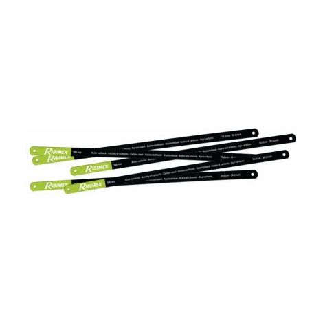 Ribimex – Lot de 5 lames en acier carbone 30cm – 24 dents par pouce – Pour coupe de métaux minces – Haute résistance
