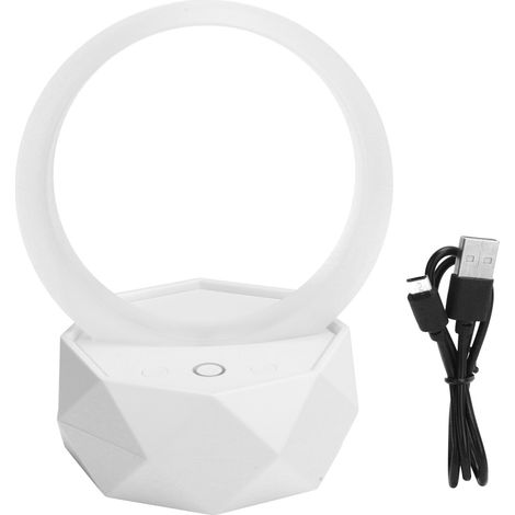 Enceinte Bluetooth Mini LY-Y1 avec Éclairage LED Coloré, Accessoire Audio Décoratif pour Bureau Blanc (1/5)