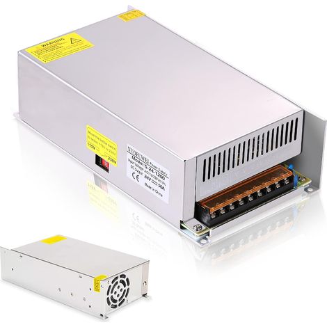 DC 24V 50A 1200W Alimentation Transformateur 220V CA à 24v CC Convertisseur Alimentation 50A 1200W pour treuil Cric Voiture Moniteur LCD Caméra Sécurité CCTV Stéréo Voiture (1/5)