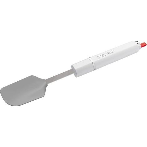 Pedrini Spatola Leccapentola in Silicone Lillo Stile, Grigio e Bianco, 30x4,5 cm