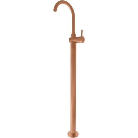 Mitigeur lavabo sur pied SEINA en laiton rose gold brossé H. 115 cm (1/2)
