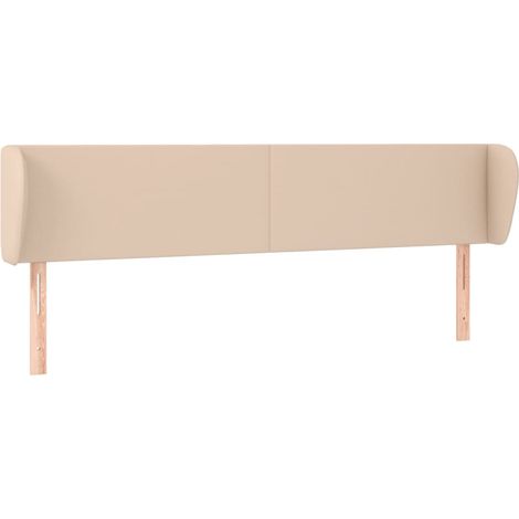 Testiera Testata del letto ad Orecchio Cappuccino 203x23x78/88 cm in Similpelle (1/4)