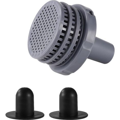 Connecteur Jet Piscine 11070/11072 Compatible avec 25022E, Crépine de la Vanne de Vidange pour Piscine avec Bouchon Trou Filtre(Gris) (1/4)