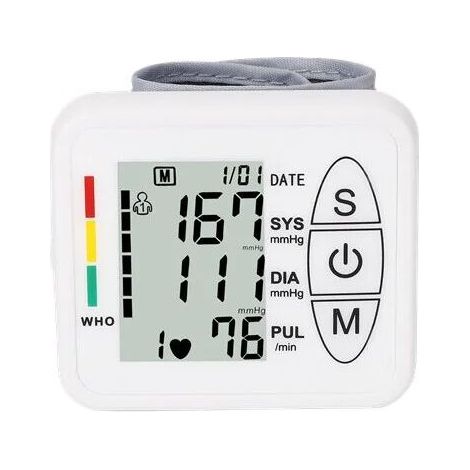 Professionelles elektronisches Oberarm-Blutdruckmessgerät, intelligentes und genaues Manschetten-Blutdruckmessgerät, automatische Erkennung von Bluthochdruck, Arrhythmie, Puls, verstellbare Manschette (1/3)