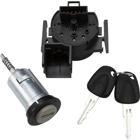 KASturbo Interrupteur de verrouillage d'allumage avec clés pour Vauxhall Corsa Meriva 0913694 0913652