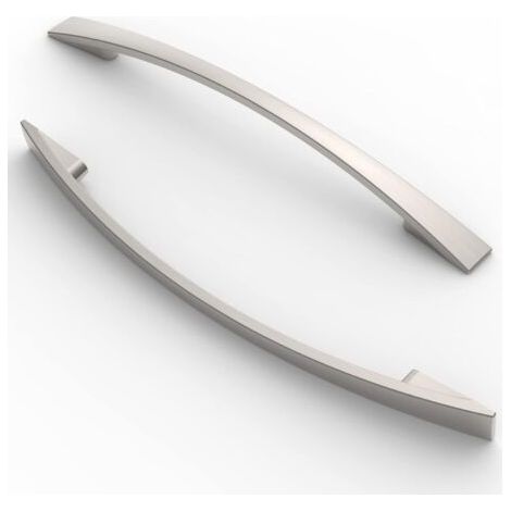 Tiradores para muebles, 10 unidades, distancia entre centros de 160 mm, tiradores para armarios, tiradores de cocina, tiradores para cajones, níquel cepillado.