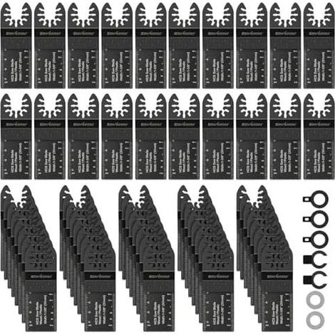67Pcs Lame Scie Oscillante. Kit de Outil Multifonction pour Bois. Plastique. Oscillants Universelle Fein Multimaster. Dremel. Bosch. Makita. Dewalt et plus encore - 67PCS (1/5)