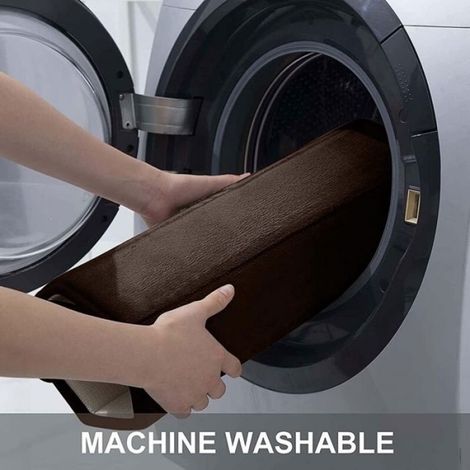 Tapis de bain mémoire de forme 40x60 cm, ultra doux, antidérapant & lavable – marron (1/4)