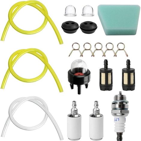 Tuyaux De Carburant Universels Pour Tondeuses à Gazon, 3 Durite Essence Debroussailleuse (Diamètre Intérieur: 3mm, 2mm), Kit Filtre Carburateur pour Tondeuse Souffleur Tronçonneuse - (1/5)