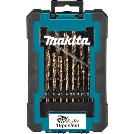 Makita Bohrer-Set 19-tlg., Ø 1-10 mm, HSS-Co, Rundschaft