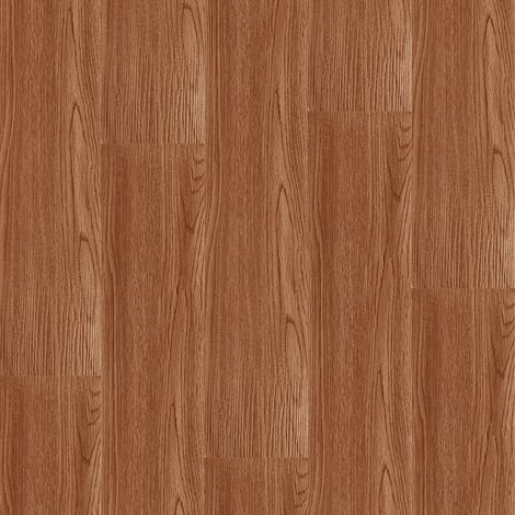 Jiubiaz Suelo vinílico de PVC autoadhesivo en marrón madera, 18 lamas, 2,51 m², para cocina, dormitorio y salón