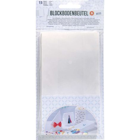 Papiertüten weiss, 15 Stück 100 x55 x 175 mm, lebensmittelecht Geschenkpapier
