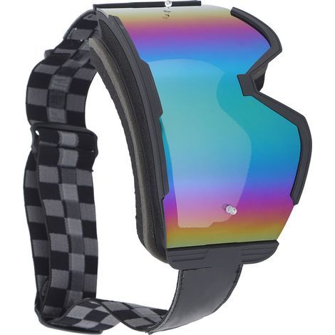 Sportbrille, Augenschutz für Damen und Herren, wasser- und winddicht, für Motorradfahren und Outdoor-Aktivitäten. Schwarzes Gestell, farbige Gläser. (1/5)