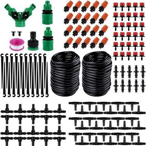 Système d'irrigation Jardin avec 20 m de Tuyau, Kit de Micro-Irrigation Goutte à Goutte, Kit arrosage Automatique pour Jardin pelouse Serre Plantes (1/5)
