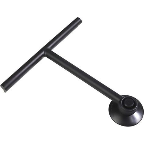 Raclette de Douche avec Support Ventouse - Noir - raclette de vitre pour Salle de Bain - Silicone INOX vitres Crochet Inclus Accessoires de Douche matériel de Nettoyage ménage (1/5)
