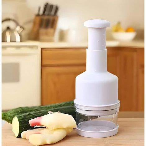 Robot da cucina, tritatutto da cucina, spremiaglio manuale, spremiaglio, tritatutto, facile da usare, bianco (1/5)