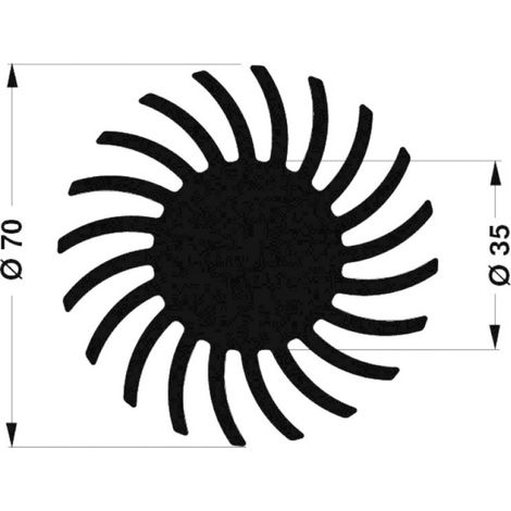 Fischer Elektronik 10021489 SK 571 50 SA Dissipatore per LED 1.45 K/W (Ø x A) 70 mm x 50 mm (1/2)