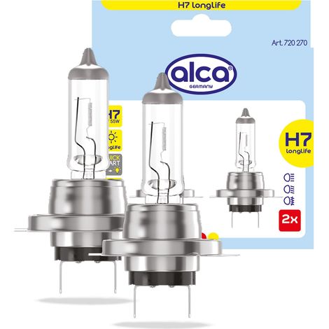 alca® Halogenlampe H7 Fahrzeuglampe Glühbirne Auto Leuchtmittel 12V 55W Sockel: Px26d