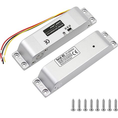 Verrou électrique à pêne dormant DC 12 V Mode NC Verrou de porte électronique pour système de contrôle d'accès, serrure de sécurité de porte (serrure à pêne dormant de type X) avec (1/5)
