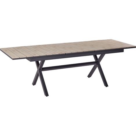 Ausziehbarer Gartentisch FANES 184/242 cm 90 cm Metall Graphitgrau (1/5)