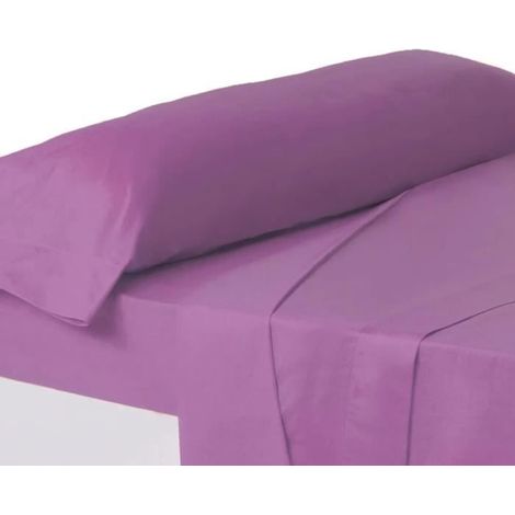 Taie d'oreiller - JUANIO - 155 x 45 cm - Violet clair - 52% polyester/48% coton 114 g/m² - Anti-acariens