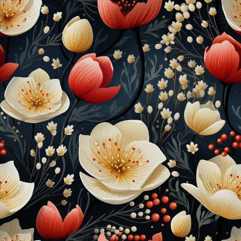 Tela decorativa para exteriores Oxford - Motivo floral I DX5202 (1/5)