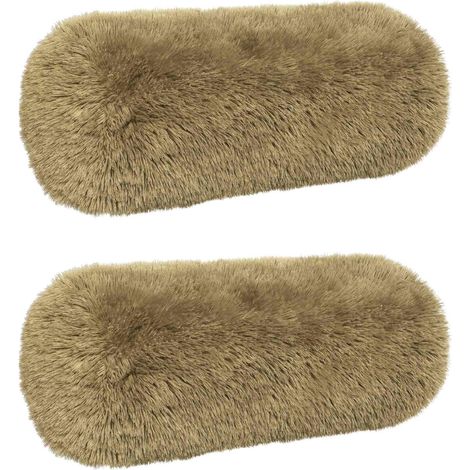 Cushion with Pillow HEERLEN 2 pcs Light Grey PV Fleece vidaXL (1/5)