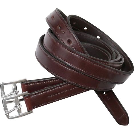 135 cm, nero: Starke italienische Leder-Steigbügel mit Nylon-Innenkern