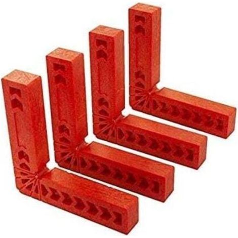 Angle Droit Positionnement Carrés 90 Degrés, Outil de Serrage Carré pour Travail du Bois (4pcs 100x100mm)