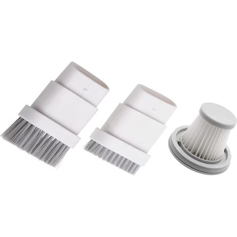 Lot de 3 têtes de brosse à poils longs + brosse à poils courts + filtre compatible avec les aspirateurs de voiture portables Xiao-mi Mijia (1/4)