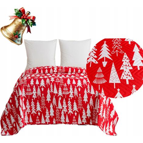 Couverture de Noël matelassée pour lit 220x200 cm à motifs de Noël (1/5)