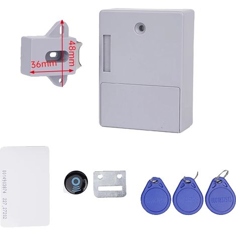 Cerradura electrónica, entrada sin llave, mecanismo de seguridad infantil, gris. (1/2)
