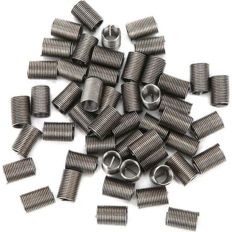 50 inserts filetés, bagues filetées, protections de manchon, réparation de trous de vis M8x1x3D (1/4)