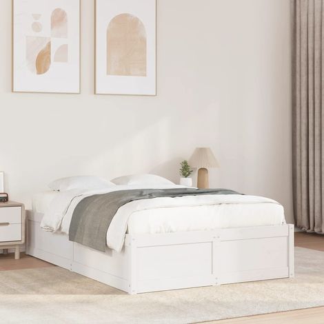 Estructura de cama sin colchón madera de pino  135x190 cm