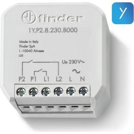 Interfaccia input finder yesly 1yp2, per sistemi domotici finder yesli, 2 input., fin 1yp28230b000