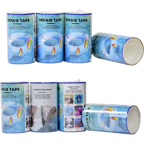 Ruban adhésif de réparation transparent et imperméable en TPU, idéal pour réparer les bâches de bateaux et les tentes, 7,5 cm x 0,5 m x 8 rouleaux (1/5)