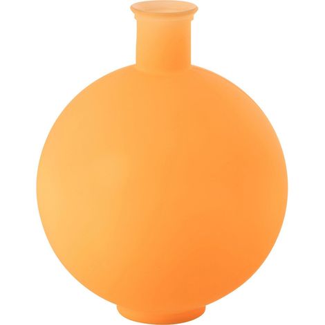 Vase boule en verre orange néon ambiance moderne et lumineuse - Orange néon lumineux (1/2)
