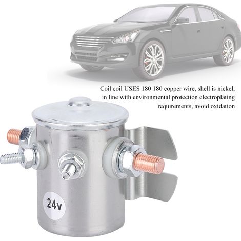Relais de démarreur automobile, relais électromagnétique de démarreur automobile 12 V/24 V CC (1/5)