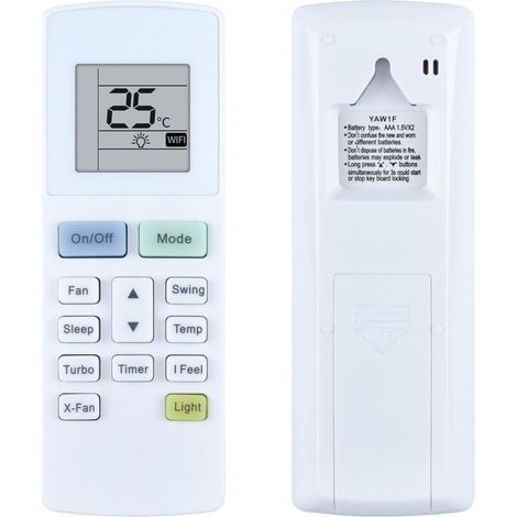 Air Conditioner Télécommande de Remplacement pour Gree Montana Daitsu Hiyasu AC Air Conditioner YAW1F YAW1F1 DS-9UIDN DS12UI-DN DS-12KDB DS18K-DB DS18UI-DA-W GWH09AAB-K6DNA2B/I (1/5)